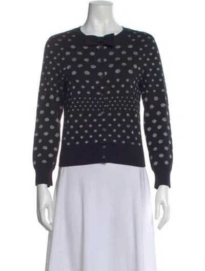 Pre-owned Marc By Marc Jacobs Polka Dot Print Crew Neck Sweater In Black