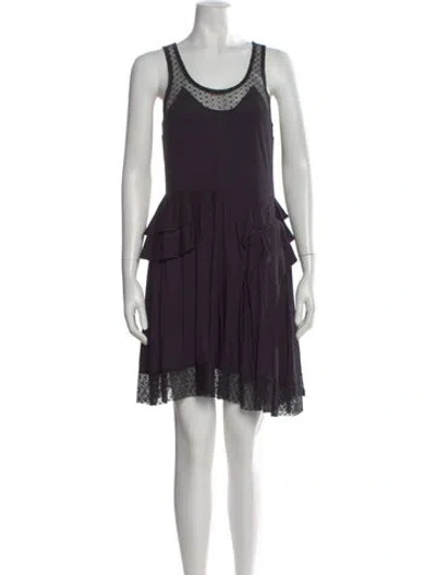 Pre-owned Marc By Marc Jacobs Polka Dot Print Mini Dress In Black