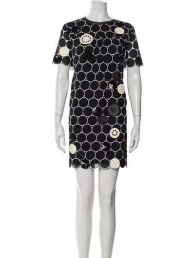 Pre-owned Marc By Marc Jacobs Polka Dot Print Mini Dress In Blue