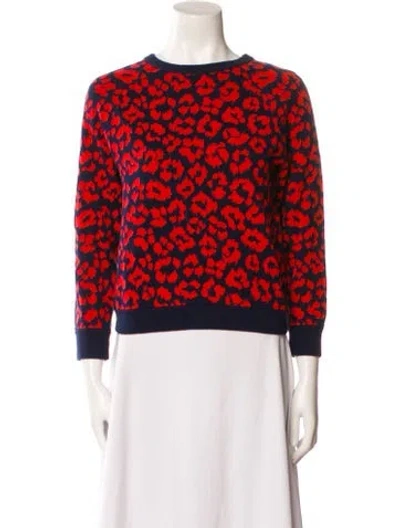 Pre-owned Marc By Marc Jacobs Printed Bateau Neckline Sweater In Multi
