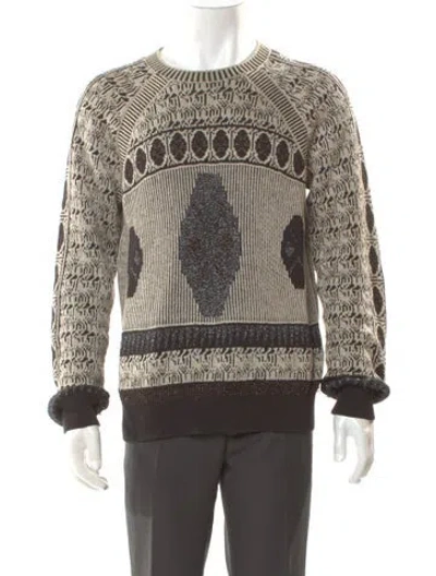Pre-owned Marc By Marc Jacobs Printed Crew Neck Pullover In Neutral