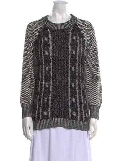 Pre-owned Marc By Marc Jacobs Printed Crew Neck Sweater In Black