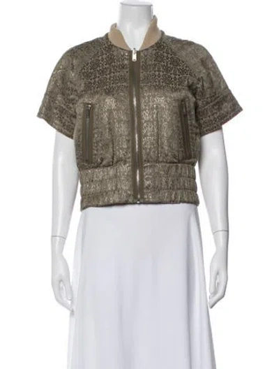 Pre-owned Marc By Marc Jacobs Printed Jacket In Gray