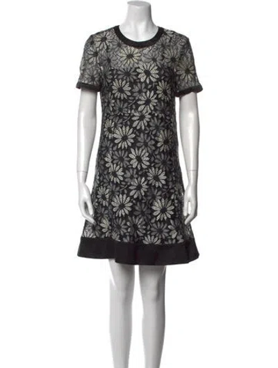 Pre-owned Marc By Marc Jacobs Printed Knee-length Dress In Black