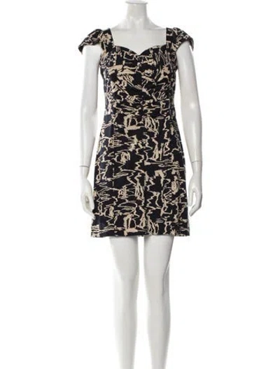 Pre-owned Marc By Marc Jacobs Printed Knee-length Dress In Black