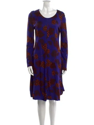 Pre-owned Marc By Marc Jacobs Printed Knee-length Dress In Purple