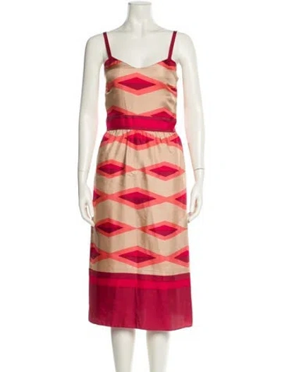 Pre-owned Marc By Marc Jacobs Printed Knee-length Dress In Red