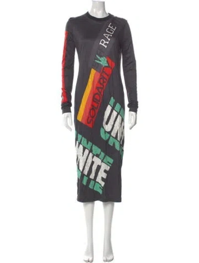 Pre-owned Marc By Marc Jacobs Printed Midi Length Dress In Multi