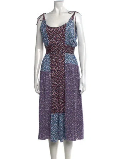 Pre-owned Marc By Marc Jacobs Printed Midi Length Dress In Multi
