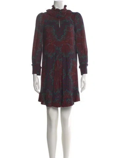 Pre-owned Marc By Marc Jacobs Printed Mini Dress