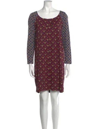 Pre-owned Marc By Marc Jacobs Printed Mini Dress In Black