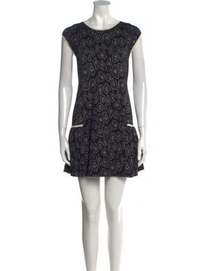 Pre-owned Marc By Marc Jacobs Printed Mini Dress In Black