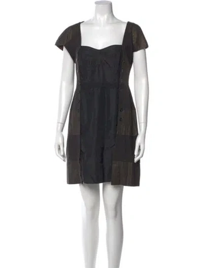 Pre-owned Marc By Marc Jacobs Printed Mini Dress In Black