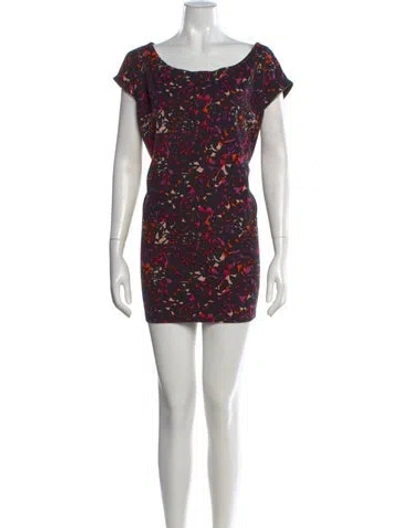Pre-owned Marc By Marc Jacobs Printed Mini Dress In Black