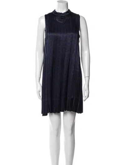 Pre-owned Marc By Marc Jacobs Printed Mini Dress In Blue