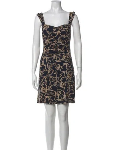 Pre-owned Marc By Marc Jacobs Printed Mini Dress In Blue