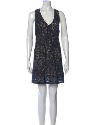 Pre-owned Marc By Marc Jacobs Printed Mini Dress In Blue