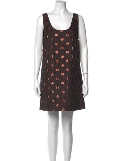 Pre-owned Marc By Marc Jacobs Printed Mini Dress In Neutral