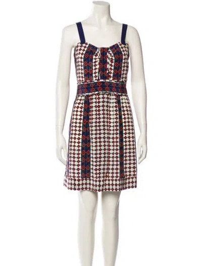 Pre-owned Marc By Marc Jacobs Printed Mini Dress In Neutral