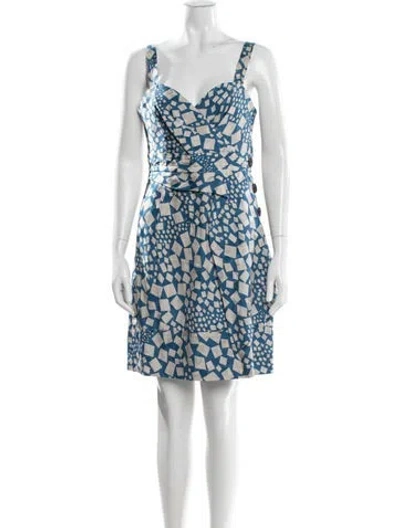 Pre-owned Marc By Marc Jacobs Printed Mini Dress In Neutral