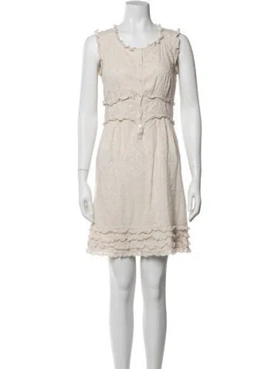 Pre-owned Marc By Marc Jacobs Printed Mini Dress In Neutrals