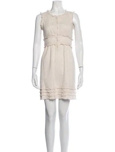 Pre-owned Marc By Marc Jacobs Printed Mini Dress In Neutrals