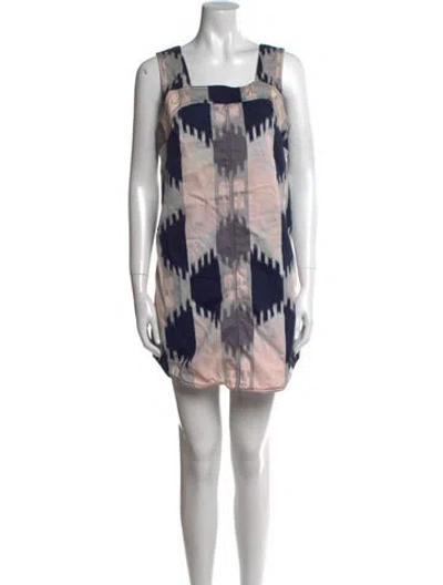 Pre-owned Marc By Marc Jacobs Printed Mini Dress In Pink