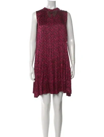 Pre-owned Marc By Marc Jacobs Printed Mini Dress In Pink