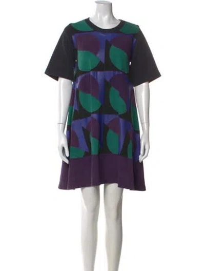 Pre-owned Marc By Marc Jacobs Printed Mini Dress In Purple