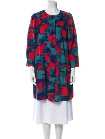 Pre-owned Marc By Marc Jacobs Printed Peacoat In Multi
