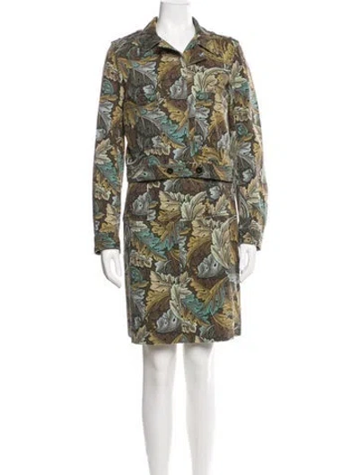Pre-owned Marc By Marc Jacobs Printed Skirt Set W/ Tags In Green