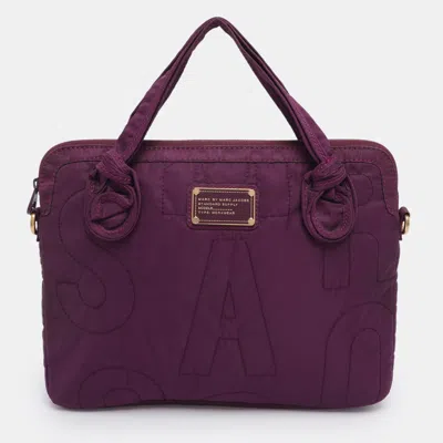 Pre-owned Marc By Marc Jacobs Purple Nylon Pretty 13 Laptop Bag