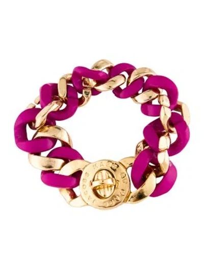 Pre-owned Marc By Marc Jacobs Resin Link Bracelet, 6" In Multi