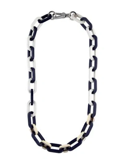 Pre-owned Marc By Marc Jacobs Resin Long Chain Necklace, 32" In Multi