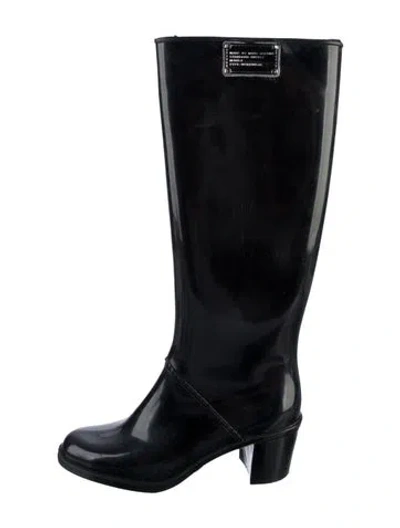 Pre-owned Marc By Marc Jacobs Rubber Rain Boots In Black