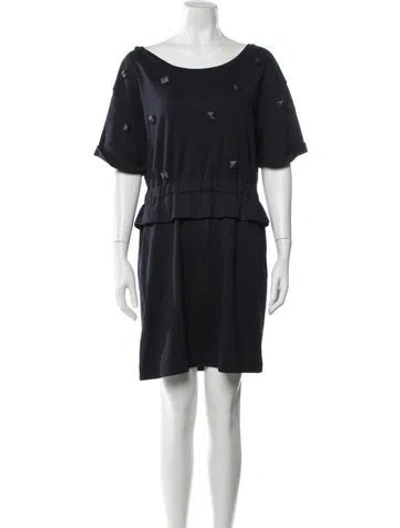 Pre-owned Marc By Marc Jacobs Scoop Neck Knee-length Dress W/ Tags In Blue