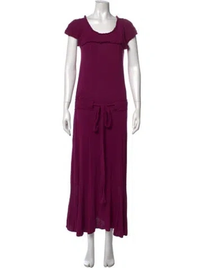 Pre-owned Marc By Marc Jacobs Scoop Neck Long Dress In Purple