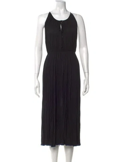 Pre-owned Marc By Marc Jacobs Scoop Neck Midi Length Dress In Black