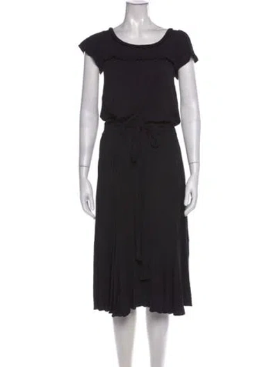 Pre-owned Marc By Marc Jacobs Scoop Neck Midi Length Dress In Black