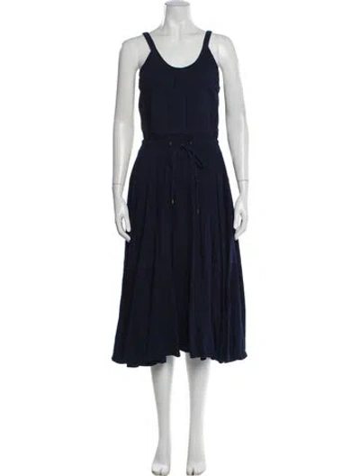 Pre-owned Marc By Marc Jacobs Scoop Neck Midi Length Dress In Blue
