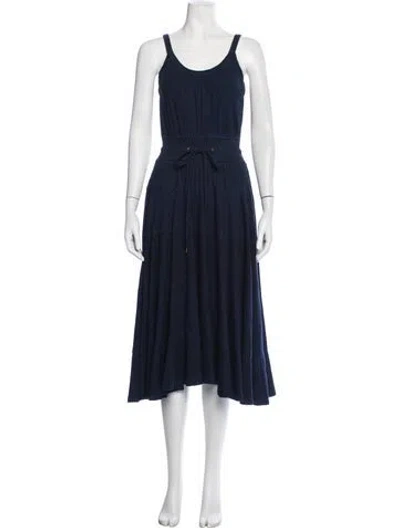 Pre-owned Marc By Marc Jacobs Scoop Neck Midi Length Dress In Blue