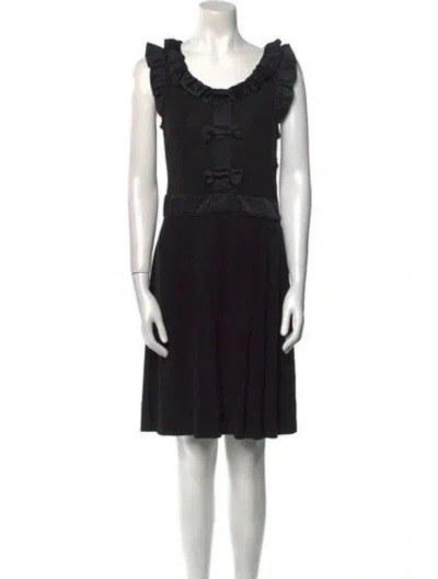 Pre-owned Marc By Marc Jacobs Scoop Neck Mini Dress In Black