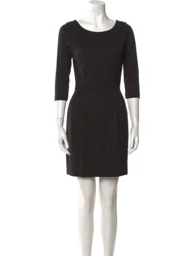 Pre-owned Marc By Marc Jacobs Scoop Neck Mini Dress In Black