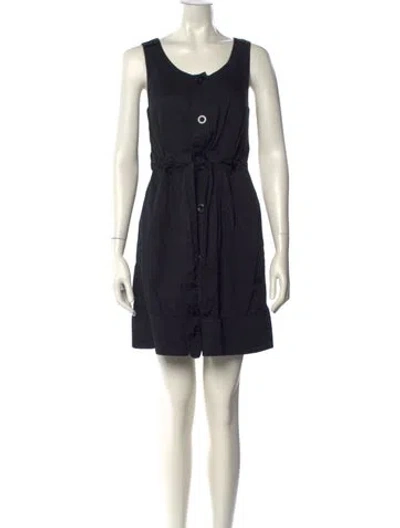 Pre-owned Marc By Marc Jacobs Scoop Neck Mini Dress In Black