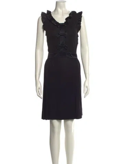 Pre-owned Marc By Marc Jacobs Scoop Neck Mini Dress In Black