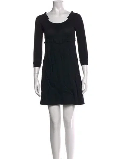 Pre-owned Marc By Marc Jacobs Scoop Neck Mini Dress In Black