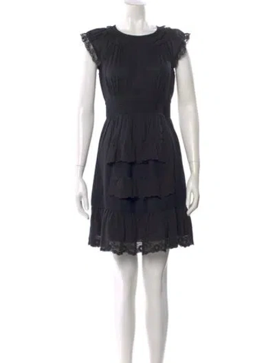 Pre-owned Marc By Marc Jacobs Scoop Neck Mini Dress In Black