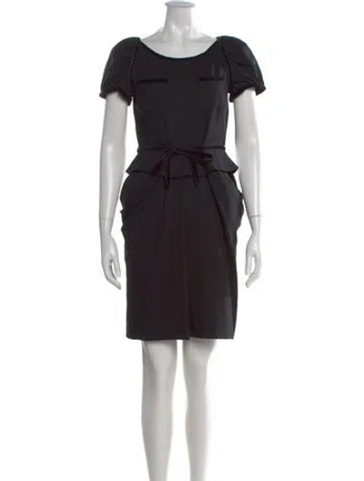 Pre-owned Marc By Marc Jacobs Scoop Neck Mini Dress In Black
