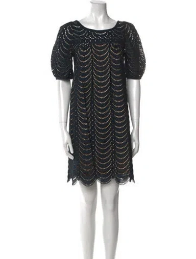 Pre-owned Marc By Marc Jacobs Scoop Neck Mini Dress In Blue