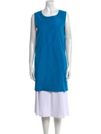 Pre-owned Marc By Marc Jacobs Scoop Neck Mini Dress In Blue